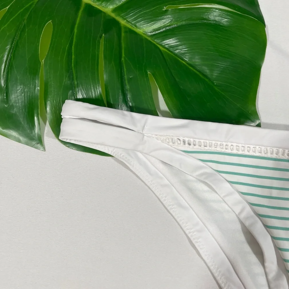NEW Rhythm [ XL‎ ] Cheeky Stripes Sunkissed Itsy Bikini Bottom Green